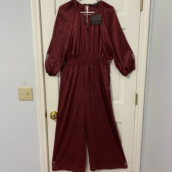 Marc New York Pants - Marc New York Burgundy Jumpsuit